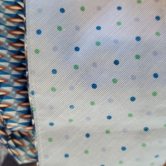 Bugatchi UOMO Slim fit blue graphic Print LS button down Size XL - Picture 11 of 11